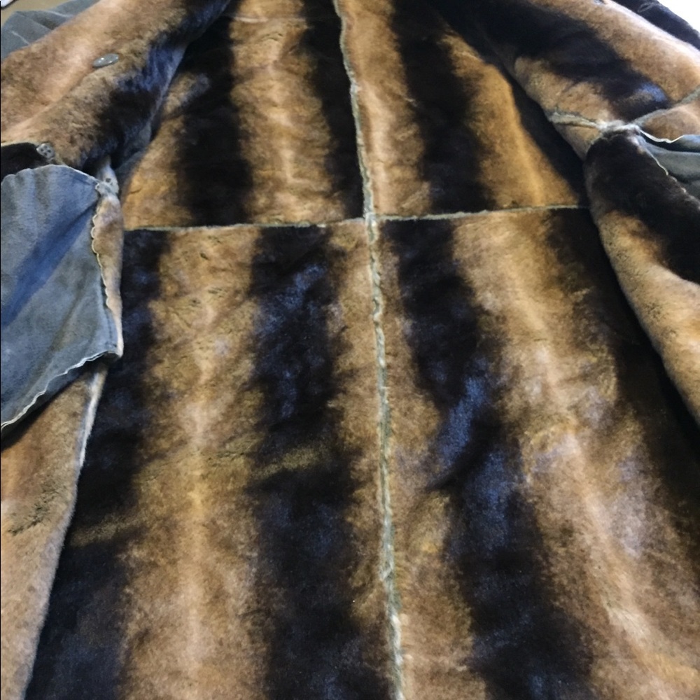 Marvin Richards Blue and Brown Women's Coat - Picture 3 of 8